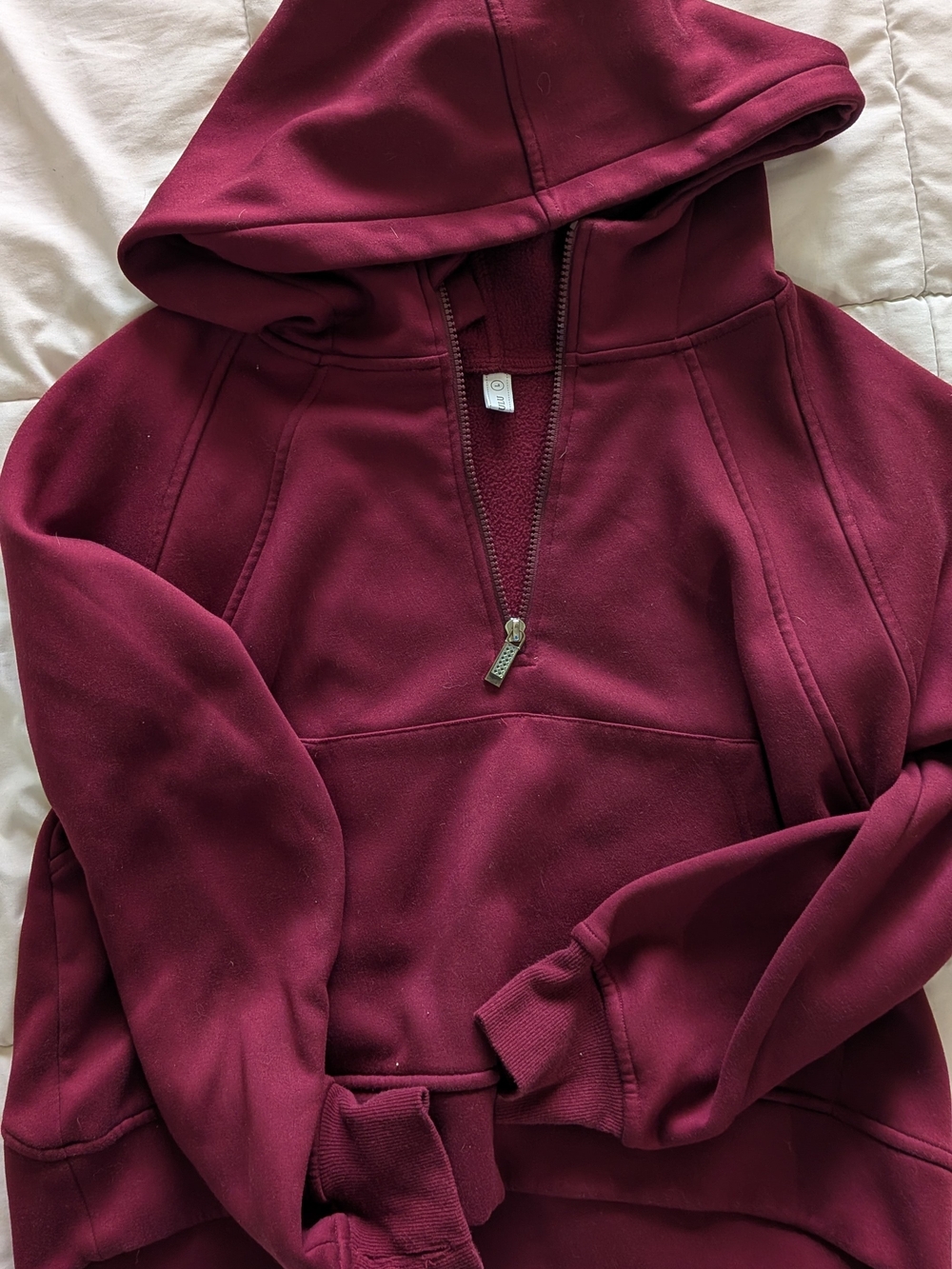 Maroon Half-Zip Hoodie